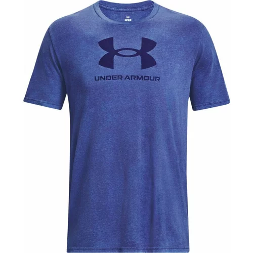 Under Armour Men's UA Wash Tonal Sportstyle Short Sleeve Sonar Blue Medium Heather/Sonar Blue S