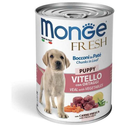 Monge Fresh - konzerva za štence Puppy teletina i povrće 16x400gr Slike
