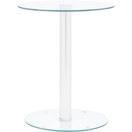 The Living Store Klubska mizica prozorna 40 cm kaljeno steklo - Klubska Mizica, (21662689) Cene