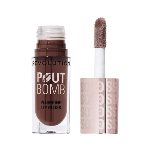 Revolution glos za ustnice - Pout Bomb Plumping Gloss - Espresso Cool Nude