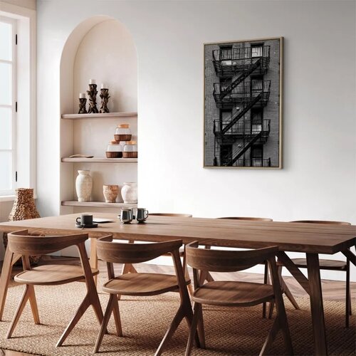  Slika - Emergency Exit (1 Part) Vertical 40x60 U prirodnom drvenom okviru Slike