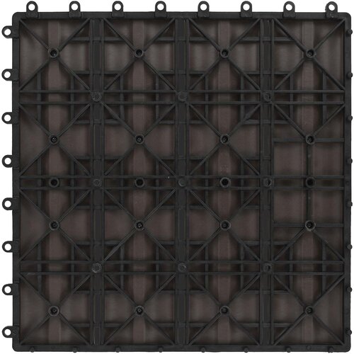  Pločice za decking 3D Dizajn 11 pcs Tamno smeđa 30 x 30 cm Slike