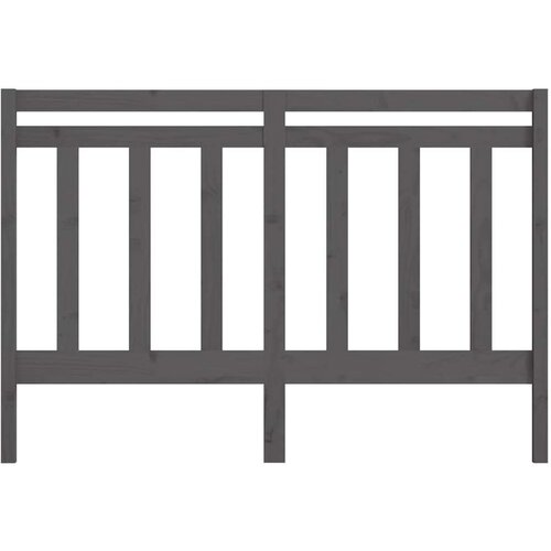  Uzglavlje za krevet sivo 146 x 4 x 100 cm od masivne borovine Slike