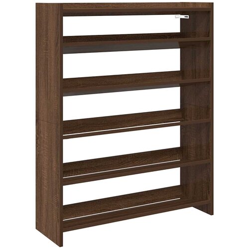 Maison Chic Regal za čevlje - Polica za čevlje rjav hrast 80x25x100 cm inženirski les, (21776176) Slike