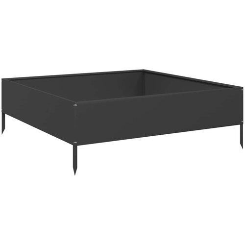 VidaXL Povi&amp;scaron;ena vrtna gredica crni 100x100x33,5 cm od čelika Slike