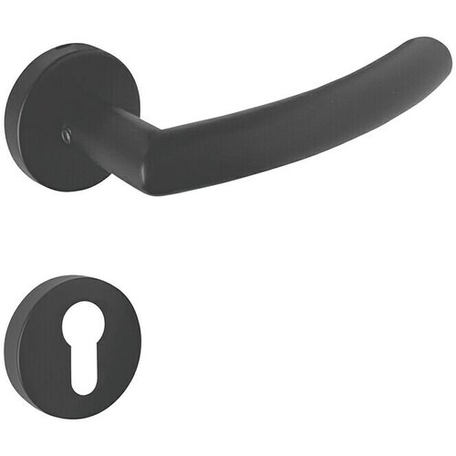 Lienbacher Set kvaka za sobna vrata Cuba Black Line (Cilindarski profil PZ, Plemeniti čelik, Oblik kvake: Ravni oblik, Crne boje) Cijene