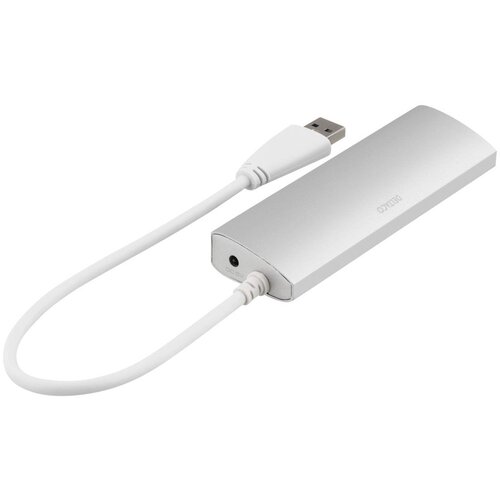 Deltaco USB 3.0 hub, 4xUSB-A ženski, aluminij, 0,3m, srebrni Slike