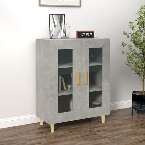 vidaXL Komoda betonsko siva 69,5x34x90 cm inženirski les Cene