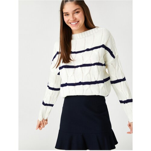 Koton Striped Sweaters in Braid Pattern Long Sleeve Slike