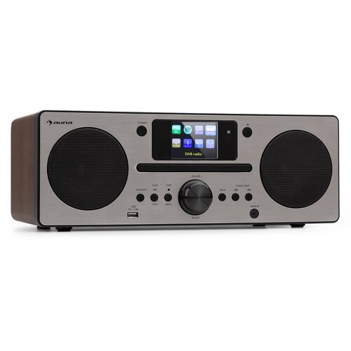 Auna Harvard, kompaktni sistem, internetni/DAB+ in UKV radio, CD predvajalnik, bluetooth, oreh Cene