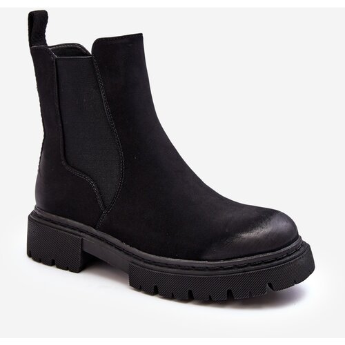 Kesi women's insulated chelsea boots with zipper, black vest Slike