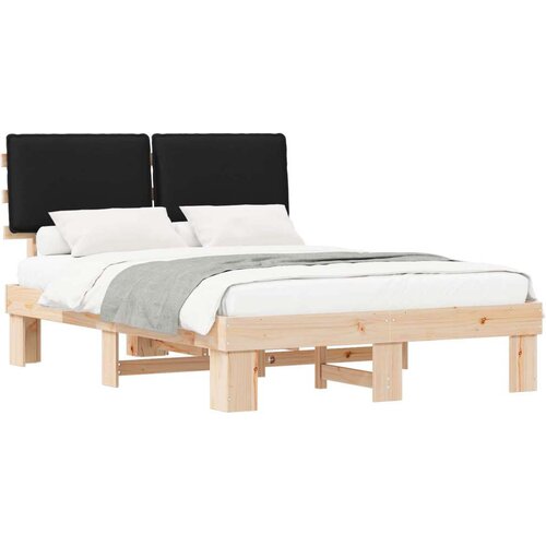  Krevetni okvir s tapiciranim uzglavljem Crna 150 x 200 cm Slike