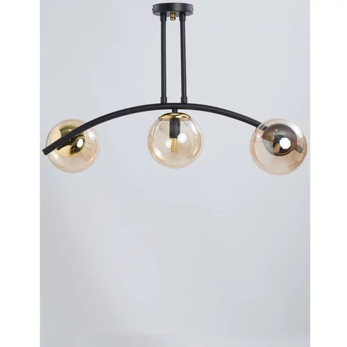 Squid Lighting Žuta /crna stropna svjetiljka sa staklenim sjenilom ø 15 cm Yay –