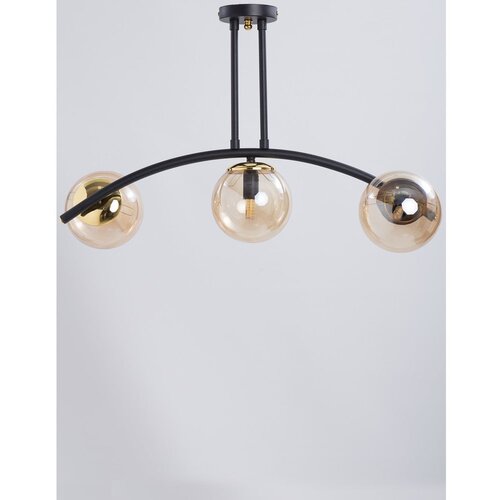 Squid Lighting Žuta /crna stropna svjetiljka sa staklenim sjenilom &amp;oslash; 15 cm Yay &amp;ndash; Slike