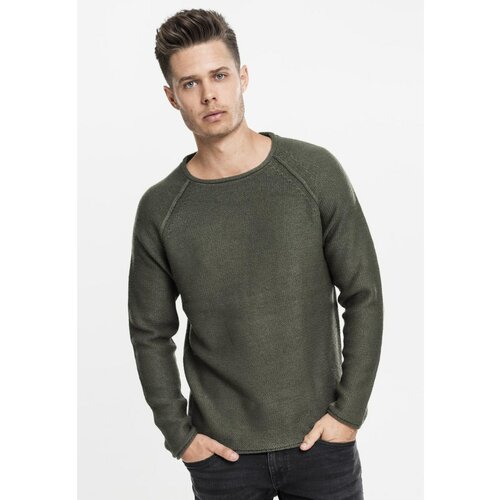 Urban Classics raglan wideneck sweater olive Cene
