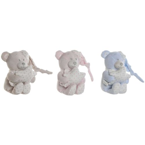  Pli&amp;scaron;ane igračke Home ESPRIT Plava Bež Roza Poliester 20 x 10 x 15 cm (3 kom.) Slike