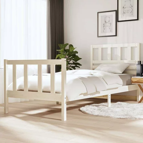 za krevet od masivnog drva bijeli 90 x 200 cm