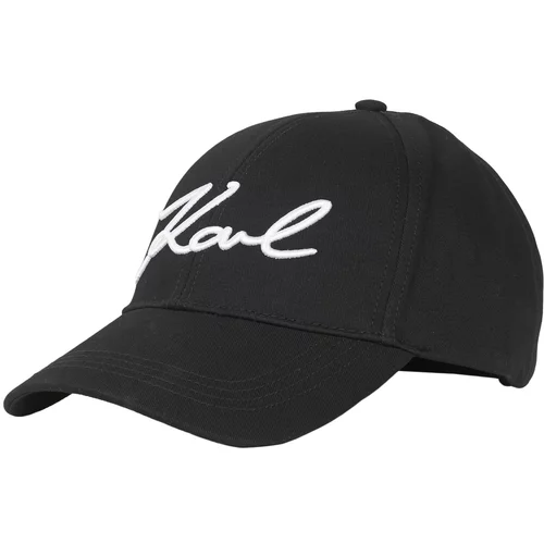 Karl Lagerfeld Kape s šiltom K/SIGNATURE CAP Črna