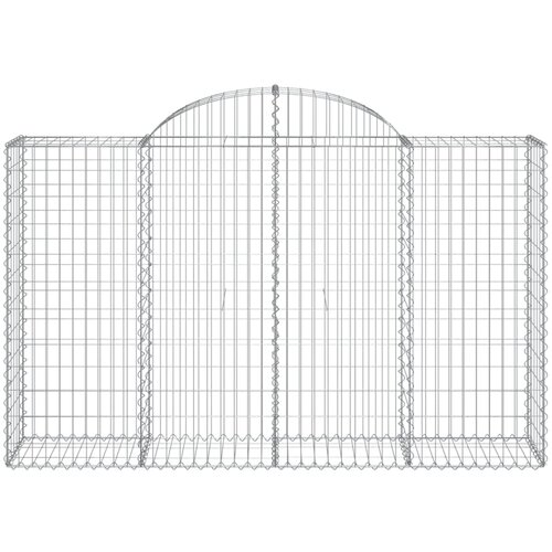  Lučne gabionske ko&amp;scaron;are 5 kom 200x50x120/140cm pocinčano željezo Slike