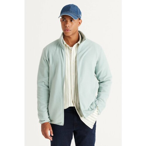 AC&Co / Altınyıldız Classics Men's CAGLA Anti-Pilling Anti-Pilling Standard Fit Bato Collar Sweatshirt Fleece Jacket. Slike