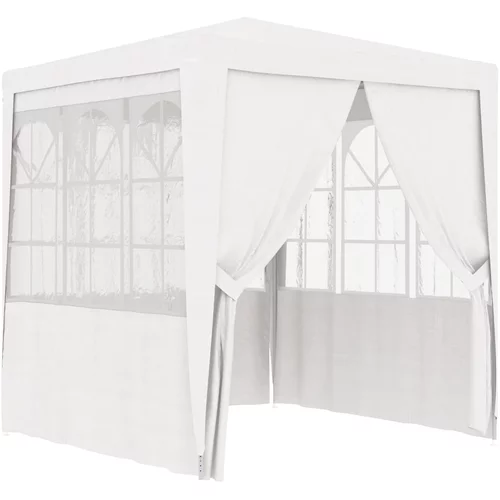 vidaXL Profesionalen vrtni šotor s stranicami 2,5x2,5 m bel 90 g/m²