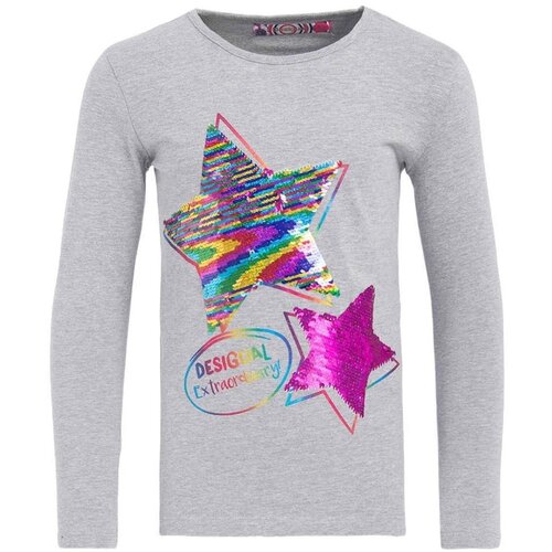 Desigual Majice s kratkimi rokavi 17WGTK62 Siva Cene