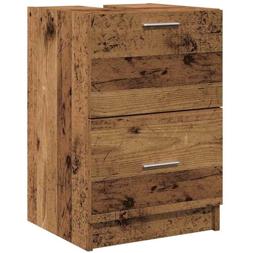 vidaXL omara pod umivalnikom staro les 40x37x59 cm inženirski les Cene