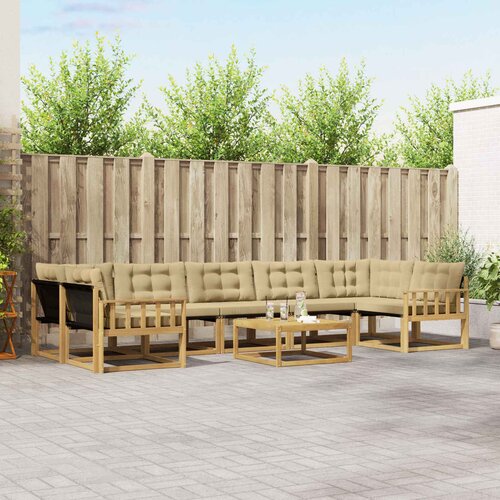  Set vanjskih sofa 8 kom. Bijela i bež Smeđa 79 x 79 x 37 cm Slike