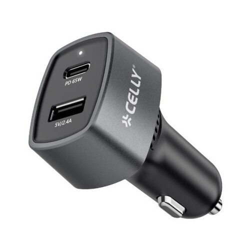 Celly auto punjač 65W sa USB-C i USB-A portovima ( CC1USBC1USBA65W ) Slike