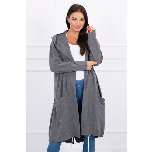Kesi Oversize graphite hooded cape Slike