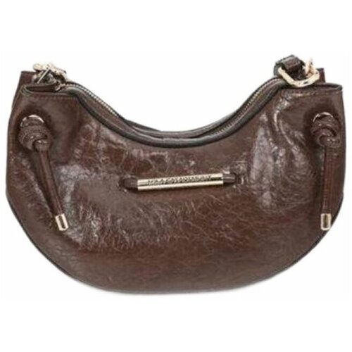 Lola Casademunt Torbe Half-moon Shoulder Bag With Metallic Tub Kostanjeva Slike
