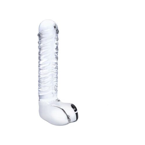Gläs Stekleni dildo Realistic Ribbed Cene