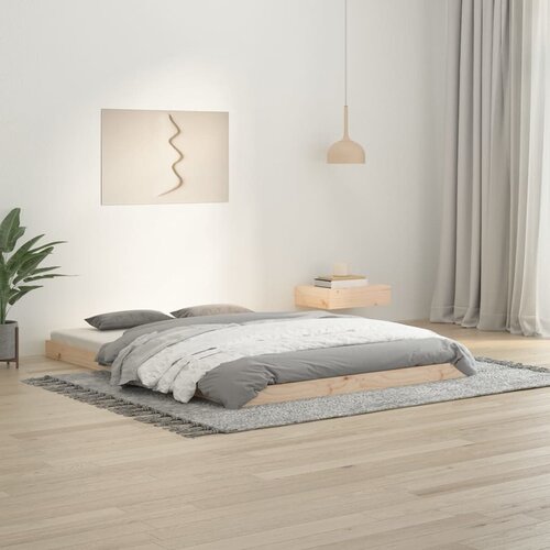 The Living Store Posteljni okvir 135x190 cm trdna borovina - Posteljni Okvir, (21529015) Slike