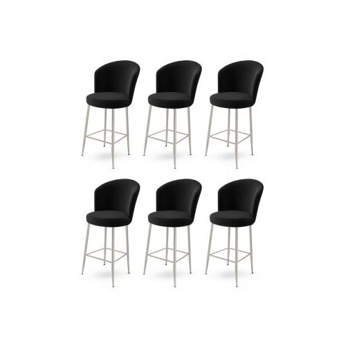 Hanah home Set barskih stolica Alte, 6 dijelova, Crna Cene