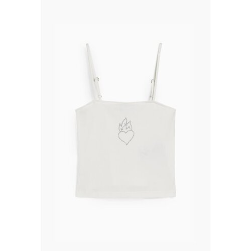 CA CLOCKHOUSE Ženska crop top majica, Bela Slike