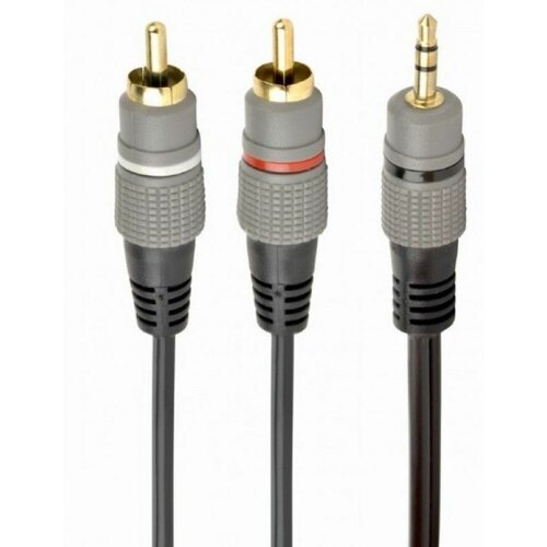 Gembird CCA 352 10M 3.5 mm stereo plug to 2RCA plugs 10m cable, gold plated connectors Slike