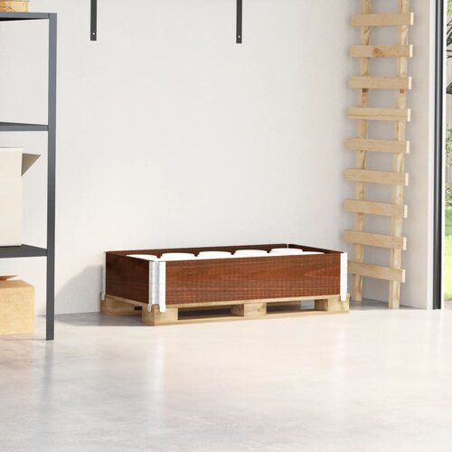 vidaXL Paletni okvir rjav 100x50 cm trdna borovina Cene