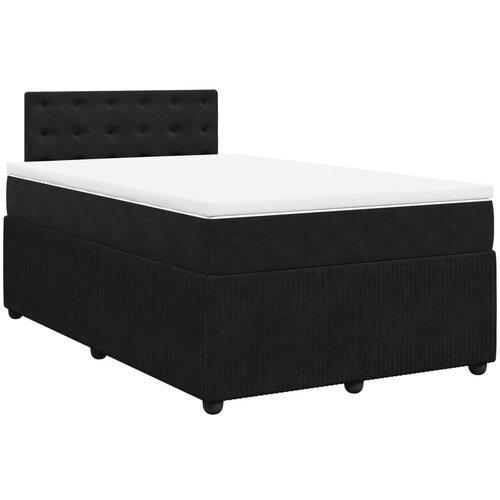 vidaXL Box spring postelja z vzmetnico črna 120x190 cm žamet, (21321323) Cene