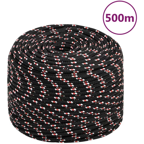 vidaXL Delovna vrv črna 10 mm 500 m polipropilen