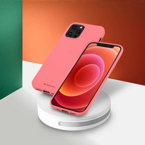 Goospery Soft Feeling silikonski ovitek za iPhone 14 Pro Max - roza Slike