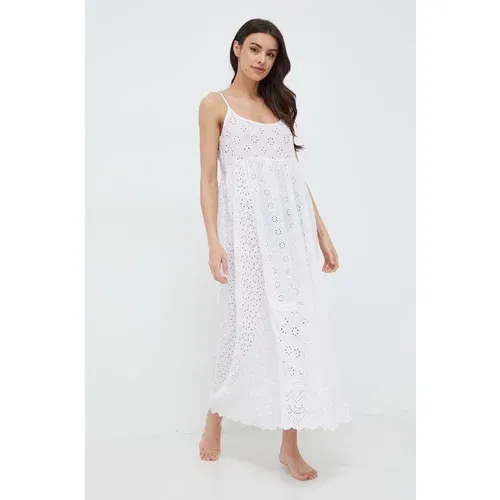 Polo Ralph Lauren Pamučna haljina za plažu boja: bijela