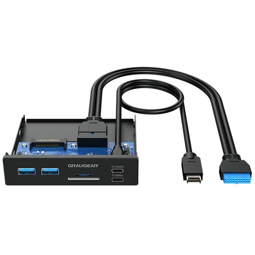 GRAUGEAR Multi Front Panel with USB Hub + Card Reader Slike