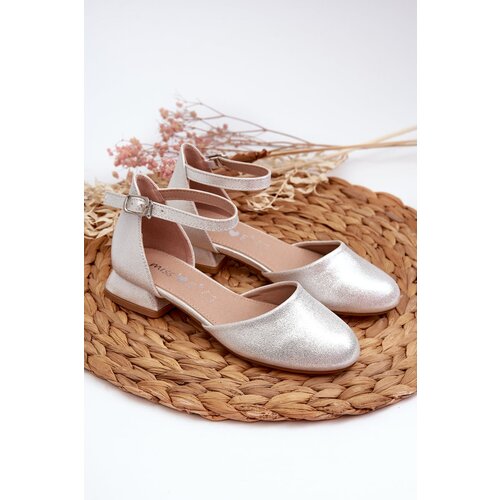 Kesi Children&amp;#039;s shiny sandals Nelly with low heels Slike
