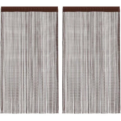 Furnova Zavese iz nitk 2 kosa 140x250 cm rjave barve, (21917696) Cene