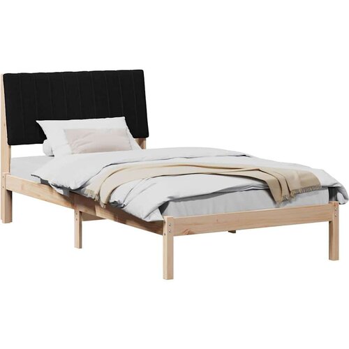  Okvir za krevet s uzglavljem Smeđa 100 x 200 cm tkanina Slike