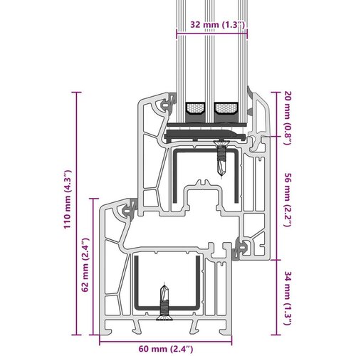  Prozor za podrum RISOR Antracit 60 x 60 cm PVC i staklo - Antracit 60 x 60 cm (trostruki sloj) Nagibanje i okretanje lijevo Slike