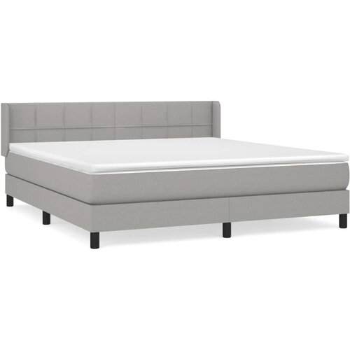 Maison Chic Box spring postelja - Vzmetna postelja z vzmetnico svetlo siva 180x200 cm blago SL13592, (21900399) Cene