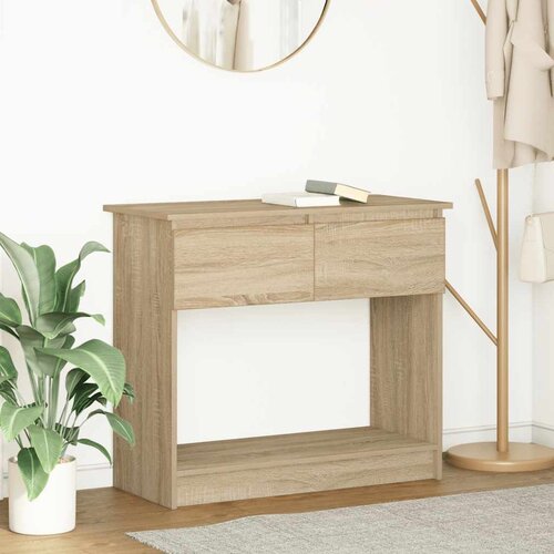 vidaXL Konzolni stol s ladicama sonoma hrast 85,5x38,5x74,5 cm Cijene