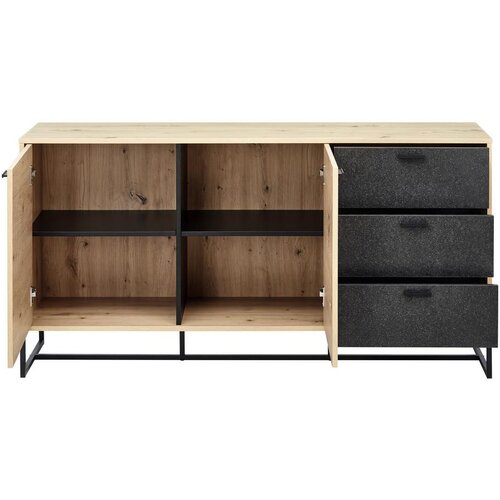 Bessagi Home komoda fosca, hrast, črna Slike