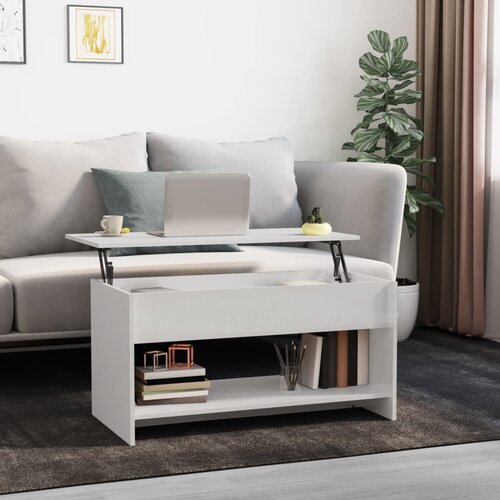 vidaXL stolić za kavu sjajni bijeli 102x50,5x52,5 cm konstruirano drvo Cene